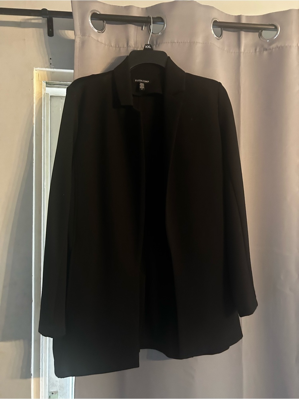 Black Open-Front Women's Blazer Jacket by Eileen Fisher